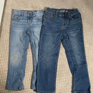 Three-Pack Kids Denim Jeans in Light Blue & Dark Blue